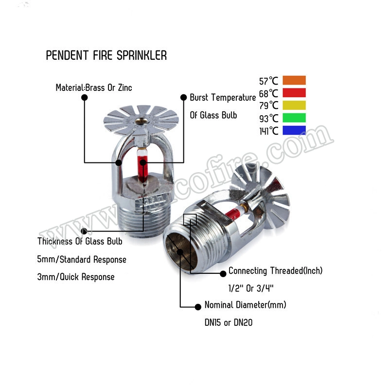 Factory Price Fire Sprinkler Head 15mm Concealed Type Fire Sprinkler