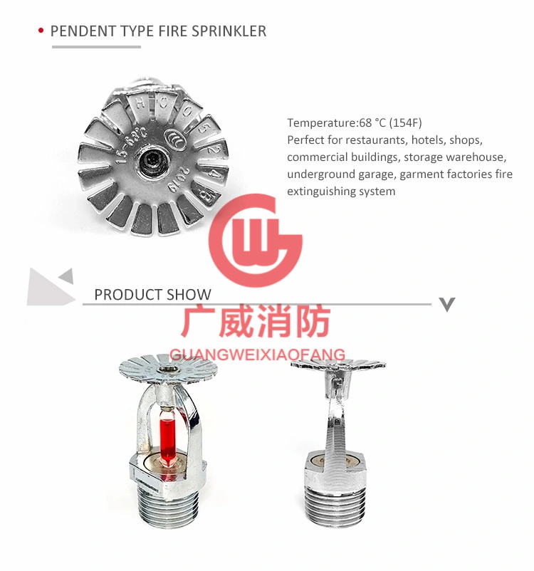 Fusible Alloy Fire Sprinkler Types of Fire Sprinkler Heads with Certificates